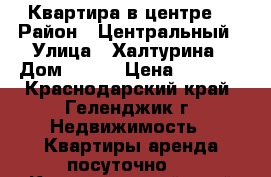 Квартира в центре  › Район ­ Центральный › Улица ­ Халтурина › Дом ­ 11  › Цена ­ 3 500 - Краснодарский край, Геленджик г. Недвижимость » Квартиры аренда посуточно   . Краснодарский край,Геленджик г.